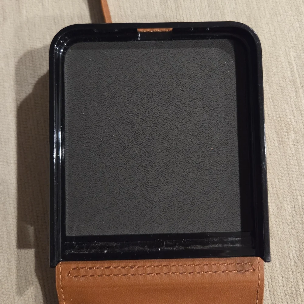 Samsung Galaxy Z Flip 4 Zipper Wallet Phone Case Kickstand Card Holder Strap EUC